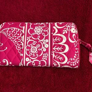 Vera Bradley Pink and White Quilted Wallet